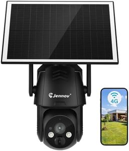 Jennov 4G LTE Cellular Wireless Solar Security Cameras Outdoor, 2K No WiFi Camera Home Security with Color Night Vision/PIR Human Body Sensing/AI Human Detection for jobsite barns Farms Garage& RV