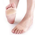 DULLWHALE Silicone Gel Half Toe Sleeve Anti-Skid Forefoot Soft Pads for Pain Relief heel front socks silicone Heel Protector foot Gel Socks for Repair Dry Cracked Skins (Dot Heel Socks)