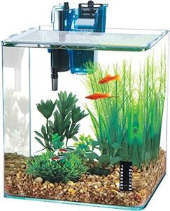 Penn-Plax Water-World Vertex Desktop Aquarium Kit - Perfect for Shrimp & Small Fish - 10 Gallon Tank