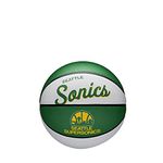 Wilson Mini-Basketball, Team Retro Model, SEATTLE SUPERSONICS, Outdoor, Rubber, Size: MINI