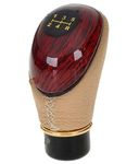 Kozdiko Leatherette Wooden Finished Gear Knob Beige Car Gear Shift knob for Honda Accord