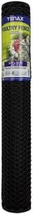 Tenax 72120546 Hex Poultry Fence, 3' x 25' Black