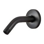 OFFO Shower Arm with Flange, 6 Inches Oil Rubbed Bronze Wall Mount Replacement Angle Shower Head Arm Wall-Mounted For Fixed Shower Head & Handheld Showerhead