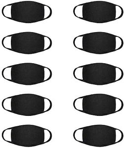 Simpli-Magic Reusable Face Mask, 10 Count (Pack of 1), Black