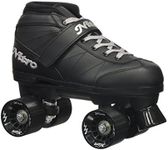 Epic Skates Super Nitro Indoor/Outdoor Quad Speed Roller Skates, Adult 7, Black