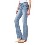 WallFlower Jeans Junior's Petite Instastretch Luscious Curvy Bootcut Jeans, Andrea, 0 Short