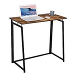 Moustache Foldable Desk, 31 inch Folding Small Computer Desk Stable Metal Frame, No-Assembly Writing Desk for Home Office