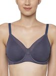 Triumph International Women's Polyamide Underwire Triumph True Shape Sensation Non Padded Wired Seamless Minimizer Bra (151I317_Pebble Grey_40E)