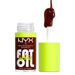 NYX PROFESSIONAL MAKEUP, Fat Oil, Lip drip, 12HR Hydration, Non-sticky, High Shine Finish, Comfortable Wear, Vegan Formula, 4.8 ml - 08 STATUS UPDATE (Dark Brown)