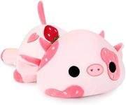 Onsoyours Cute Cow Plushie, Soft Stuffed Strawberry Cow Squishy Plush Animal Toy Pillow for Kids (Strawberry Cow, 12")