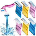 Honoson 30 Pieces Bikini Razors Beauty Razor Bikini Line Trimmer T Type Personal Women Bikini Razor Small Armpit Trimmer for Body Cosmetic(Light Blue, Light Yellow, Light Pink, Rose, Deep Pink)