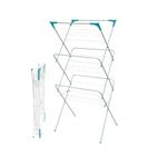 3 Tier Folding Clothes Airer - For Laundry, Indoor And Outdoor | Non-Slip Feet & Corner Spaces for Hangers | Foldable Drying Rack, Lightweight, Space Saving Washing Line - Home Storage