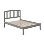 AFI Richmond Full Platform Bed with Open Footboard and Turbo Charger in Grey