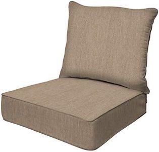 Honeycomb Outdoor Deep Seat Set, 24" W x 23", Textured Solid Birch Tan Outdoor Chair Cushions