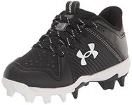 Under Armour Boys' Leadoff Low Junior Rubber Molded Baseball Cleat, Black, 5 Big Kid