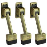 Plantex Gate Stopper for Door/5 Inch Long Door Stopper for Wooden Door/Gate Door Stopper for Main Door (Pack of 3, Brass Antique)