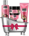 Bath Sets for Women Gift - Delicate Rose Bath Gift Set For Women, Spa Gift Baskets for Women Gift, Spa Set for Women Gift, Spa Baskets for Women Gift, Gift Boxes for Women, Spa Gift Sets for Women