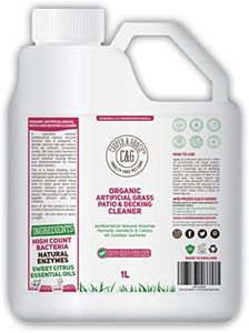 C&G Pets Organic Artificial Grass, Patio and Decking Cleaner | Destroys Pet Cat Dog Urine Smells | Antibacterial Natural Enzymes Disinfectant Will Totally Destroy Outdoor Urine Stains 1 Litre