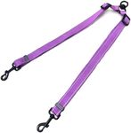 SK Depot® Dog Double Leash Heavy Duty No Tangle Dual Dog Walking Training 2 Dogs Leashes Coupler Extendable 360° Swivel Comfortable Shock Absorbing Reflective Walk for Small Medium Large (Purple)