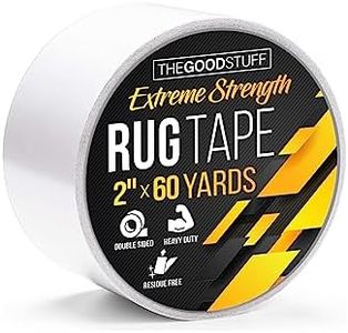 The Good Stuff Professional Strength Double Sided Rug Tape [2" x 60 Yards] Stop Rugs Slipping on Wooden Flooring with Two Sided Carpet Tape for Area Rugs Over Carpet, Wooden, and Laminate Floors