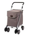 'The Burlington' (Standard) Shopping Trolley, Grocery, Push Utility Cart, 4 (6) Wheels, Foldable, Strong, Stable, Aids Mobility, Ladies, Mens and Unisex Designs