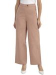 FableStreet Women's Linen Elasticated Wide Leg Dusty Pink Trouser