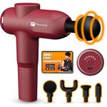 Flexnest German-Designed Turbo Massage Gun For Body Pain Relief Of Neck, Shoulder, Back, Foot For Men & Women Up to 1 Year Warranty ((Turbo Massage Gun - Red))