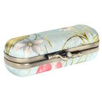 GAESHOW Lipstick Case with Mirror, Vintage Embroidery Pattern Portable Lipstick Case Holder, Classic Woven Satin Lipstick Holder, Lipstick Box Cosmetic Storage Kit for Women Girls