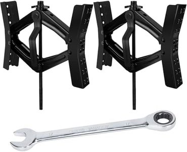 ROBLOCK Camper Wheel Chock Stabilizer 2 Packs RV Wheel Chock for Travel Trailers with Ratchet Wrench Fit for 3.8" to 12" Tire Space (1 Pair)