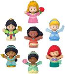 Fisher-Price Little People Disney Princess Toys, Set of 7 Character Figures for Toddler and Preschool Pretend Play, HJW75