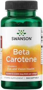 Swanson Beta-Carotene Vitamin A 25,000 IU Eye and Skin Health Supplement for Adults Seeking Vision and Immune Support - 7,500 mcg (300 Softgels)