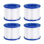 AquaSpa Easy Set Pool Spa Hot Tub Filter Replacement Cartridges for Type PM_SPA-P154_Grey/Black/White/Wine, Fold White Filter Paper for Many Massage Pool Models(4 PC) (PM_PG02000000084_Blue)