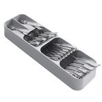 Fazila Enterprise Plastic Drawerstore Compact Cutlery Utensils Organizer Kitchen Drawer Tray, Small,Grey (Pack Of 1)