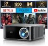 Projector 4K【Official Neflix/38000 Lumen/36W Dolby Audio】Auto Focus/Keystone/Screen Alignment/Obstacle Avoidance Smart Projector, TOPTRO Native 1080P Projector WiFi 6 Two-way Bluetooth Exposed Speaker
