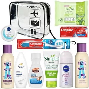 Ensemble d'articles de toilette de voyage pour femme | Mini articles de toilette | Trousse de toilette de voyage pour femmes, pour les vacances, l'hôpital, la maternité avec sac à liquides approuvé