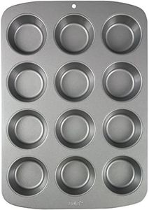PME CSB110 Moule Anti-adhérent en Acier au Carbone pour 12 Muffins, Acier Inoxydable, Silver, 37.299999999999997 x 26.1 x 3.1 cm