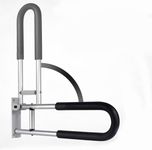 Emapoy Bathroom Grab Bar, 24 Inch Grab Bar, Handle Flip-Up Screw-in Toilet Safety Rail Hand Grip for Elderly Disabled