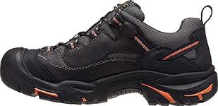 KEEN Utility Men's Braddock Low Height Steel Toe Work Shoes, Black/Bossa Nova, 10.5