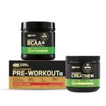 OPTIMUM NUTRITION (ON) Creatine Micronized 250 G, 83 Serves - Unflavored, On BCAA-(Green Apple) - 30 Servings And Pre Workout -(Fruit Punch)- 142.5G/15 Single Serve Packs,Powder