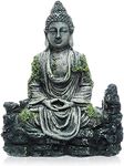 Toolzia Fish Tank Buddha Statue Decorations, Aquarium Seated Buddha Statue Decorations Fish Tank Ancient Buddha Statue Sculpture Accessories(5.1"X2.4"X6.7" Inch)