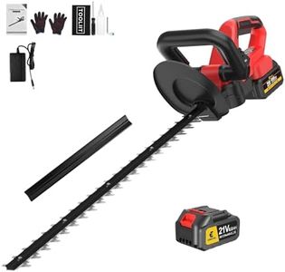 CONENTOOL 56cm Cordless Hedge Trimmer, 21V 4000mAh Electric Hedge Trimmer, Branches up to 20mm Thick, 850W Hedge Trimmers with Rechargeable Battery and Charger for Garden (Black)