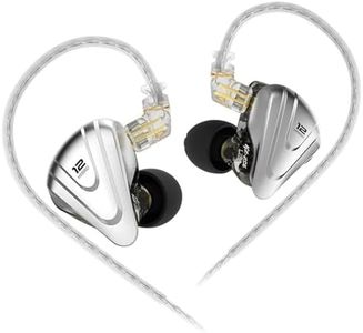 KINBOOFI KZ ZSX in Ear Headphone Monitor, Hybrid HiFi Earphone with 5BA 1DD 6 Drivers, KZ Earbuds with Detachable 2 Pin Cable for Church Band Musician Singer(Black No Mic)
