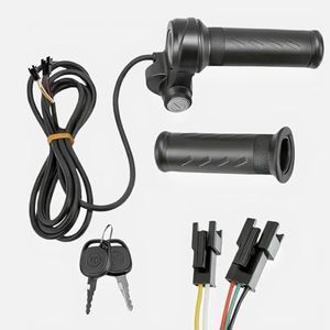 Replacement for Ridstar Q20 Full Twist Ebike Throttle, True Plug and Play 12V-72V Wide Voltage with Key Lock, Fits E-Bike and E-Scooter