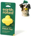 Earth Rated Dog Ball, Interactive Fetch Toy for Small, Medium, and Large Breeds, Comes in Multiple Sizes, Made with Natural Rubber, Perfect for Indoor and Outdoor Use, Medium, Yellow