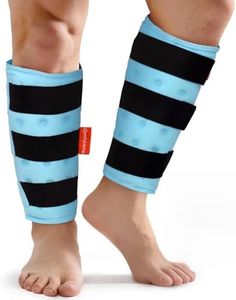 Comfytemp Extra Large Ice Packs for Injuries Reusable Gel 2 Pack, XL Calf Shin Splint Knee Leg Ice Pack Full Wrap, FSA HSA Eligible, Physical Therapy Hot Cold Compression Sleeve for Swelling Arthritis