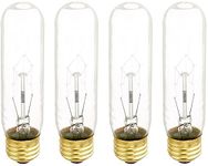 Bulbrite B60T10C 60-Watt Incandescent T10 Tubular Bulb, 120V, Clear (4)