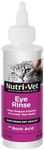 Nutri-Vet Eye Rinse for Cats | Gentle Formula Removes Debris | Helps Reduce Irritation and Prevent Tear Stains | 4oz