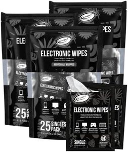 Air Jungles Electronic Single Wipes 25 Ct(Pack of 3), Ammonia Free