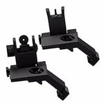 Tactical AR15 AR 15 AR-15 Front and Rear flip up 45 Offset Degree Rapid Transition Backup Iron Sight