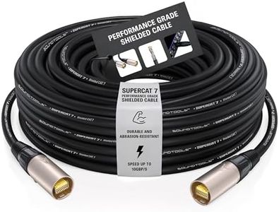 Sound Tools SuperCAT 7 Shielded EtherCON Cable – Professional CAT7 Audio and Data Cable with Neutrik Connectors – Rugged Polyurethane Jacket – 10Gbps High-Speed Performance – 50 Feet Black